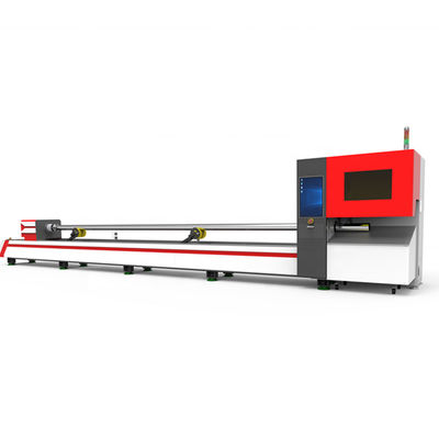 rectángulo cuadrado de la máquina para corte de metales del laser de la fibra del CNC de 1kw 6kw alrededor del corte de acero del tubo